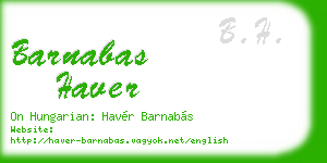 barnabas haver business card